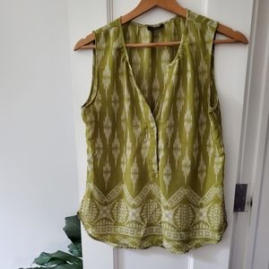 Green v-neck blouse